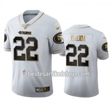 Herren San Francisco 49ers Trikot Matt Breida 22 Nike Weiß Golden Edition
